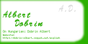 albert dobrin business card